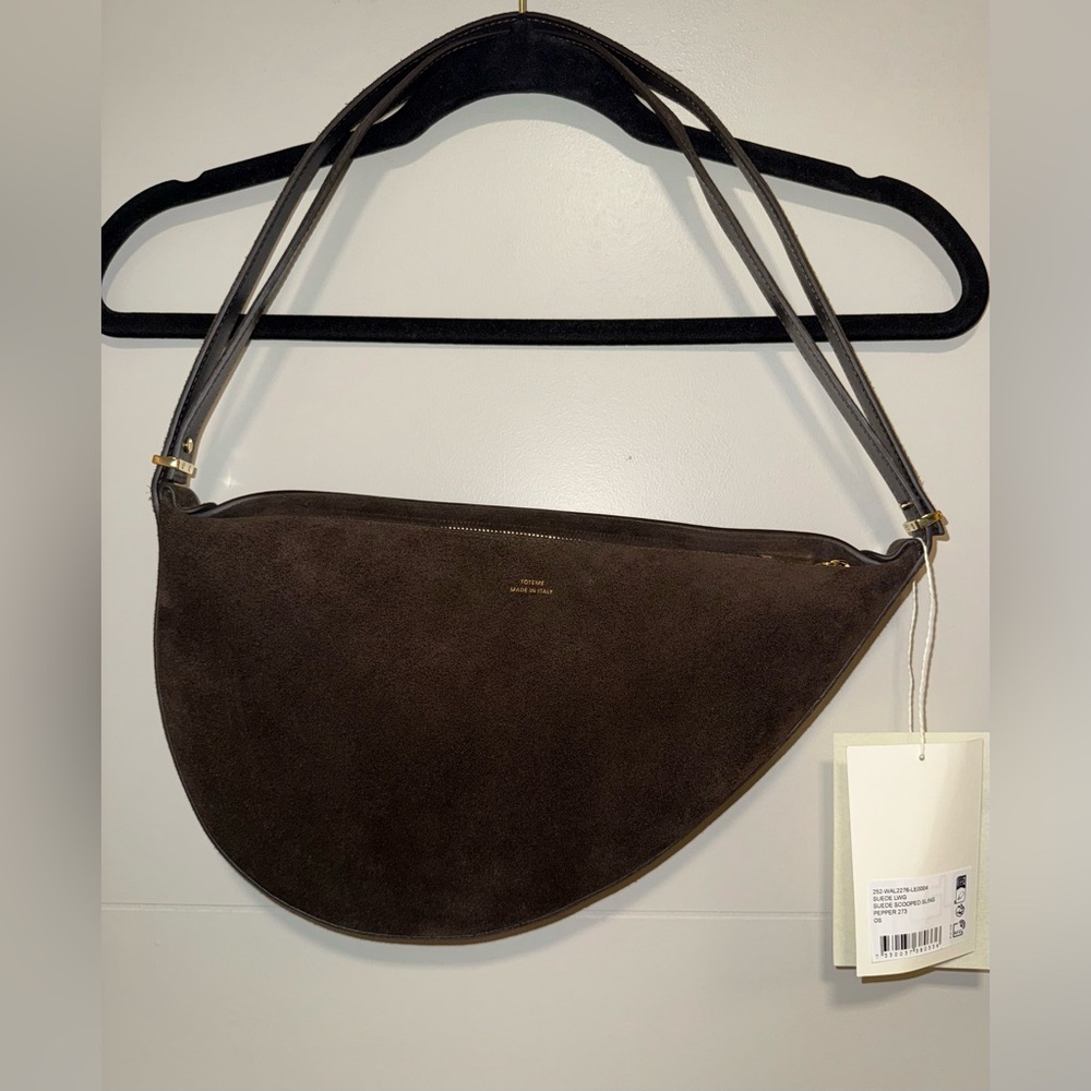 Toteme Suede Sooped Sling Bag, Pepper - Picture 8 of 16